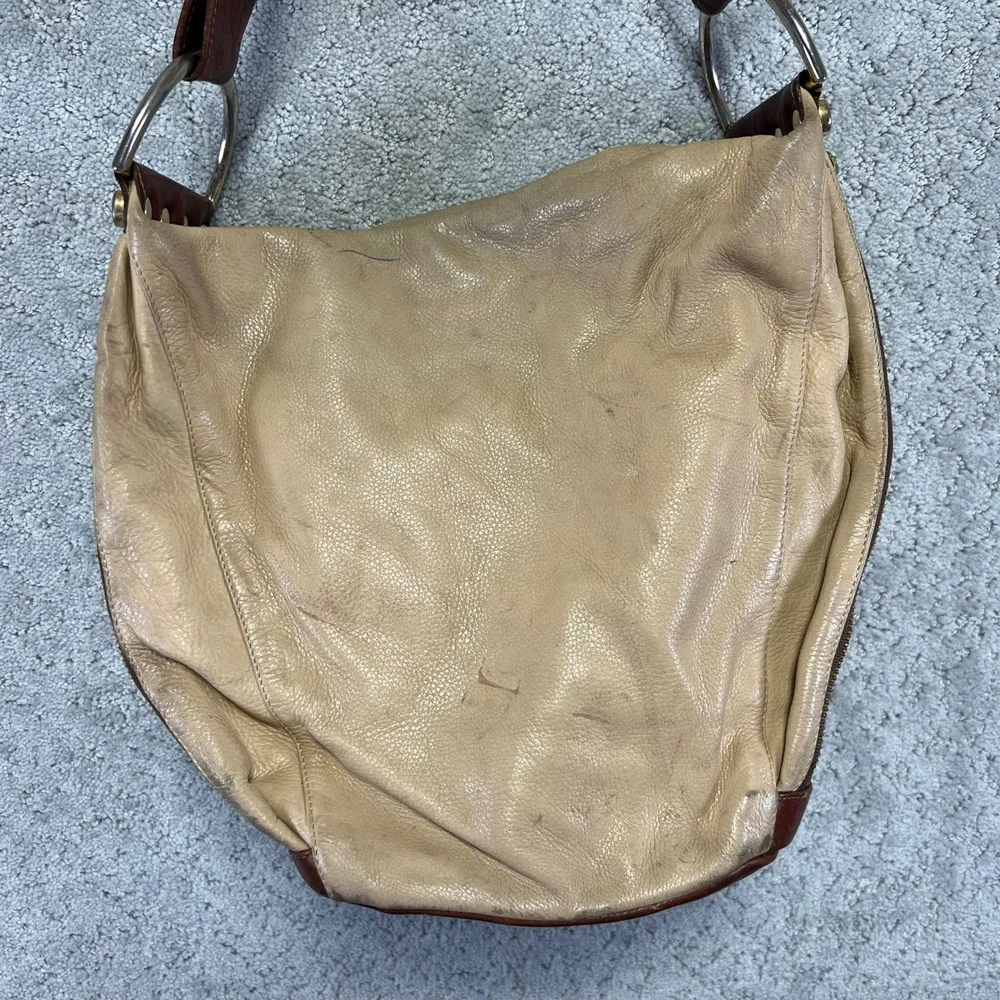VINTAGE Marino Orlandi Bag Italian Geniune Leather Tan‎ Brown Crossbody Shoulder